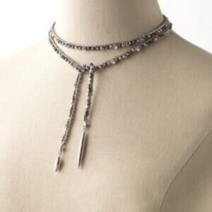 Stella & Dot - Zoe Lariat Necklace (gold, rose gold, hematite)